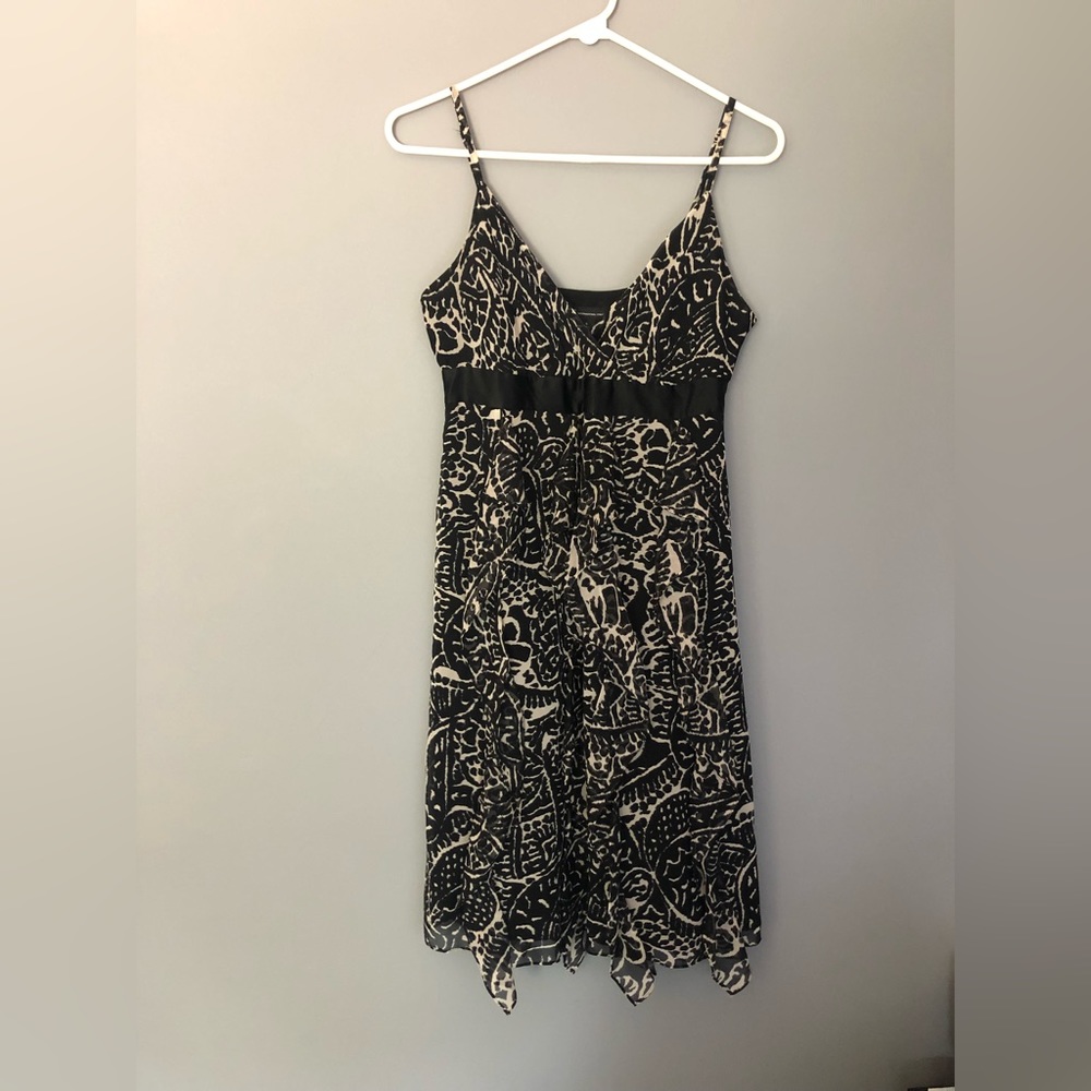 INC International Concepts Silk Lined Size 6 Dress Black Gray